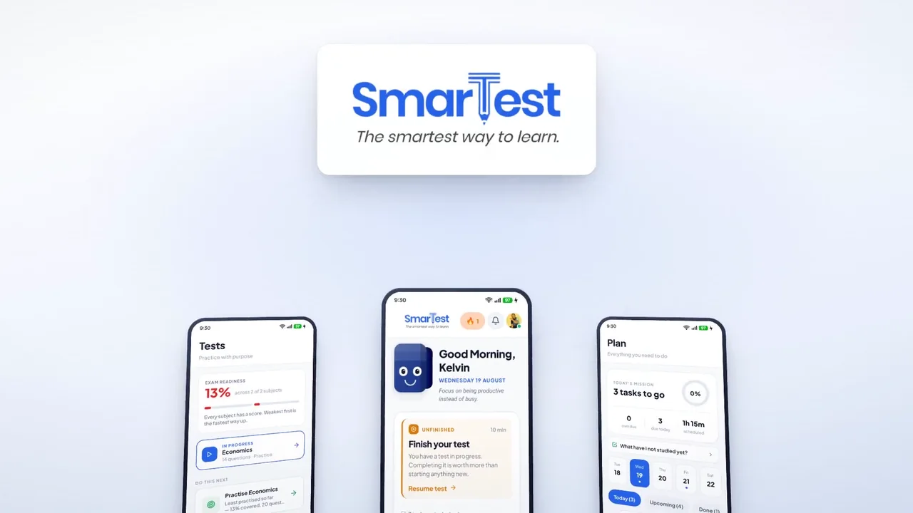 SmarTest running on desktop and mobile